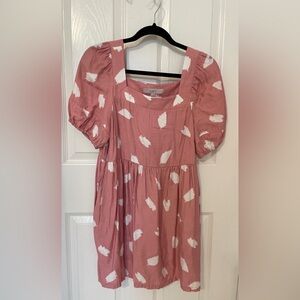 LOFT Women’s Dusty Pink Puff Sleeve Dress